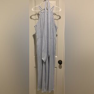 Blue and White Striped Jumpsuit Size Small in excellent condition!